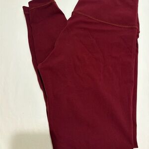 Burgundy Lululemon Leggings